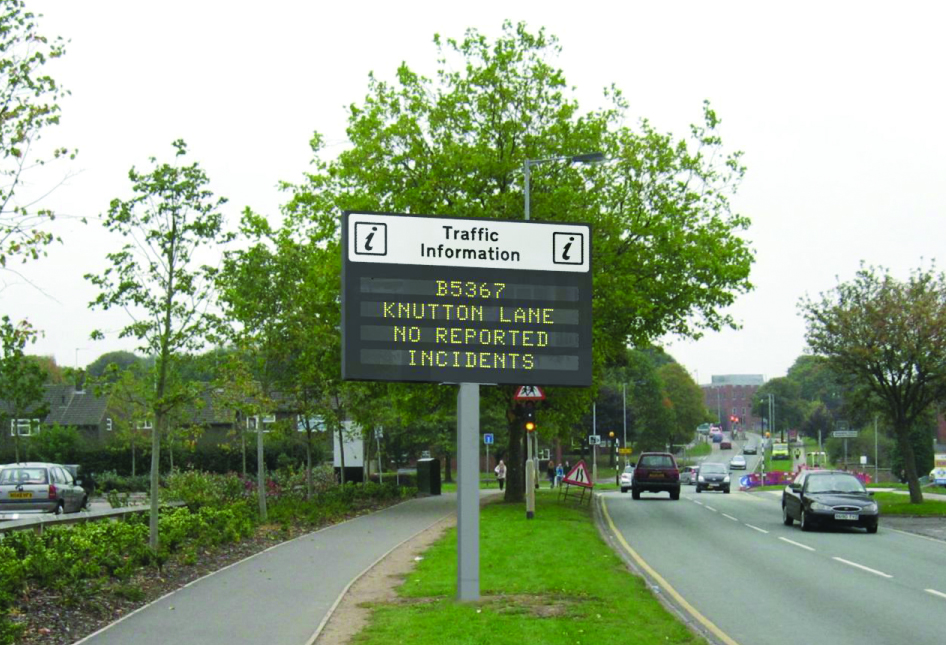 New technology from Siemens will help provide information to road users in Staffordshire Siemens Electra VMS