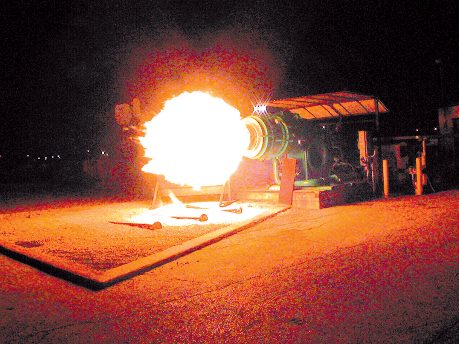 The Astec Phoenix Talon burner being tested WH ND 08 P 81 1