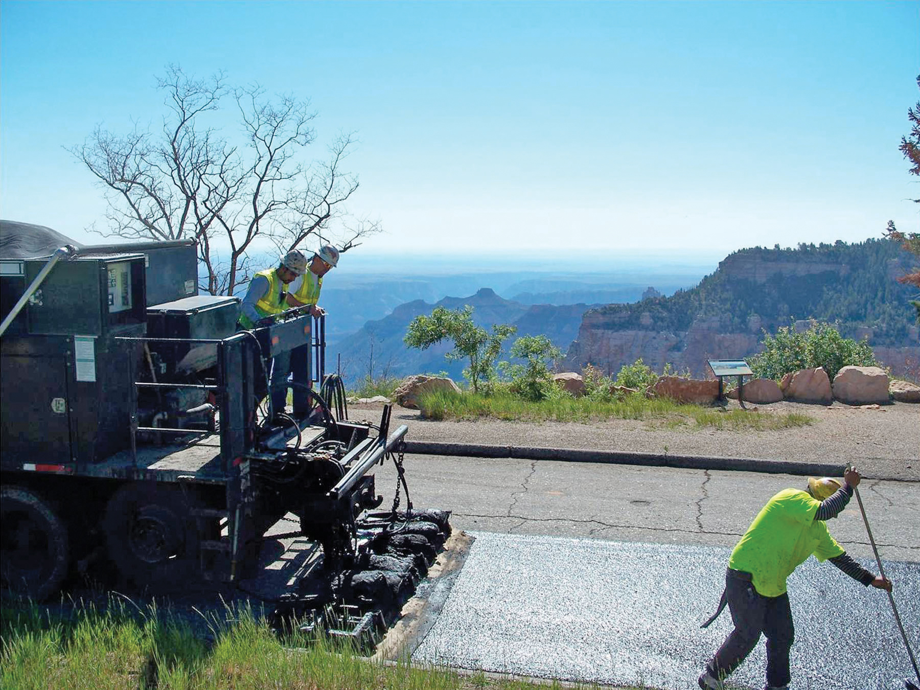 The contractor met all the strict requirements of the job to deliver the road repairs contractor