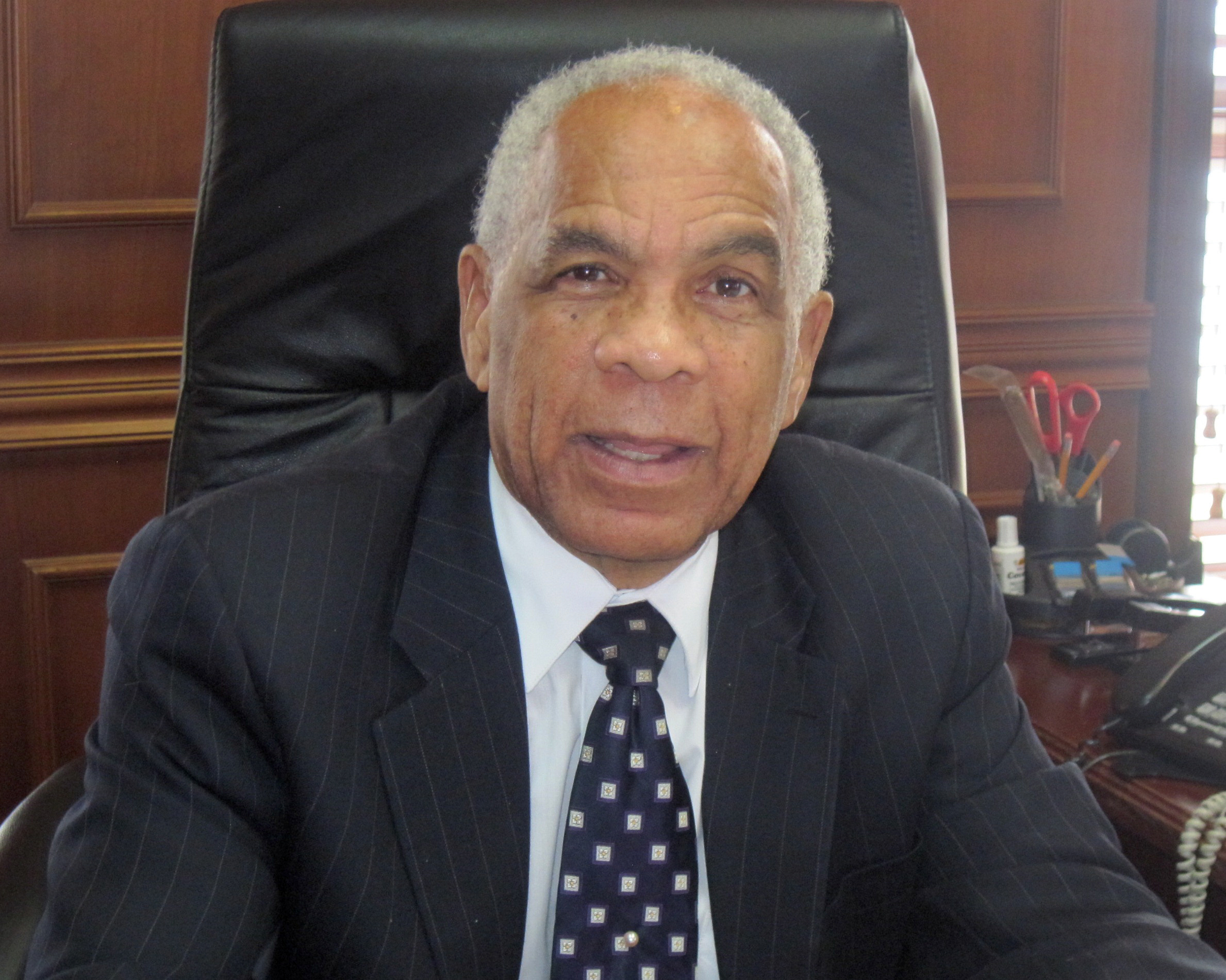 Dr Omar Davies, minister of Transports, Works & Housing Dr Omar Davies