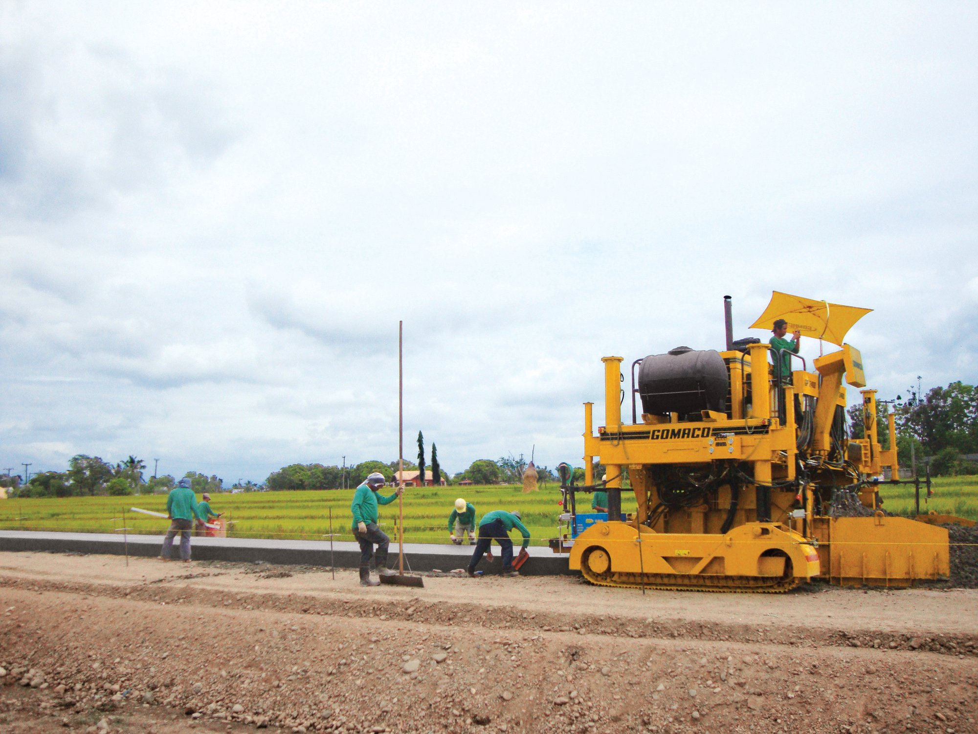 AM Pancho Construction Company has slipformed a new traffic lane for the Plaridel Bypass Road project in the Philippines Philippines road work
