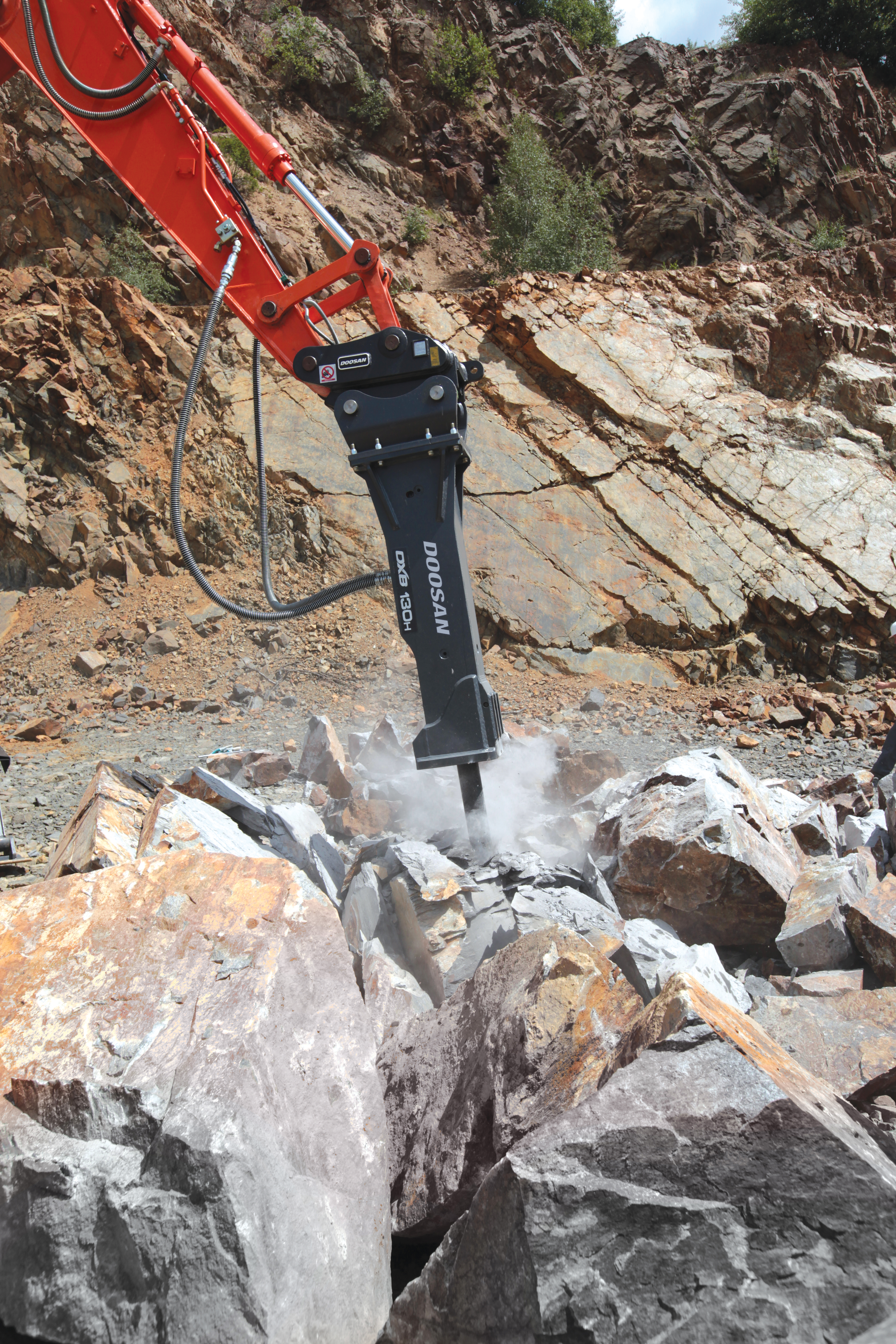 The new Doosan DXB130H breaker Doosan DXB130H breaker