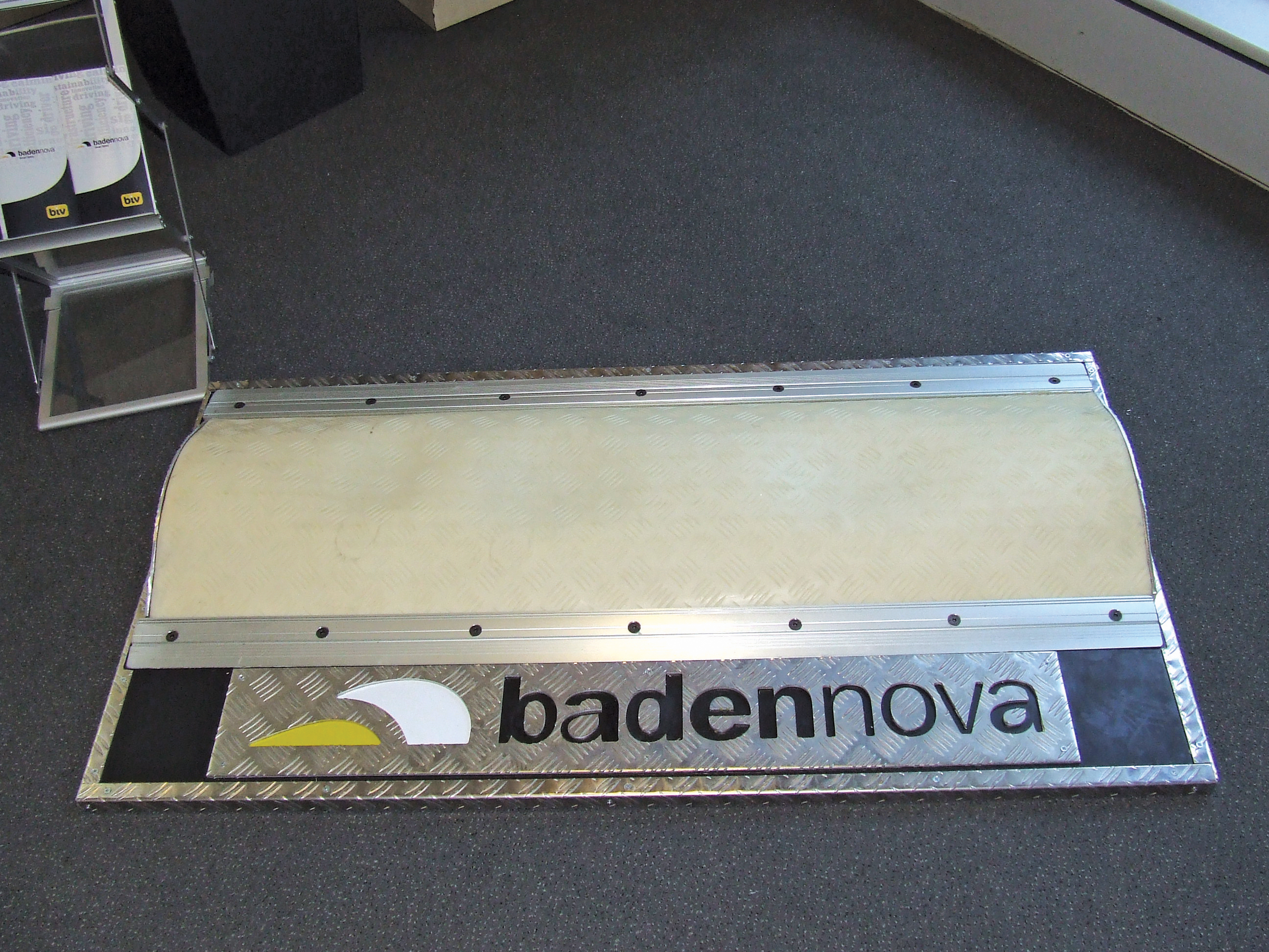 The novel speed bump from badennova is designed to respond to the speed of the vehicle crossing it speed bump from badennova