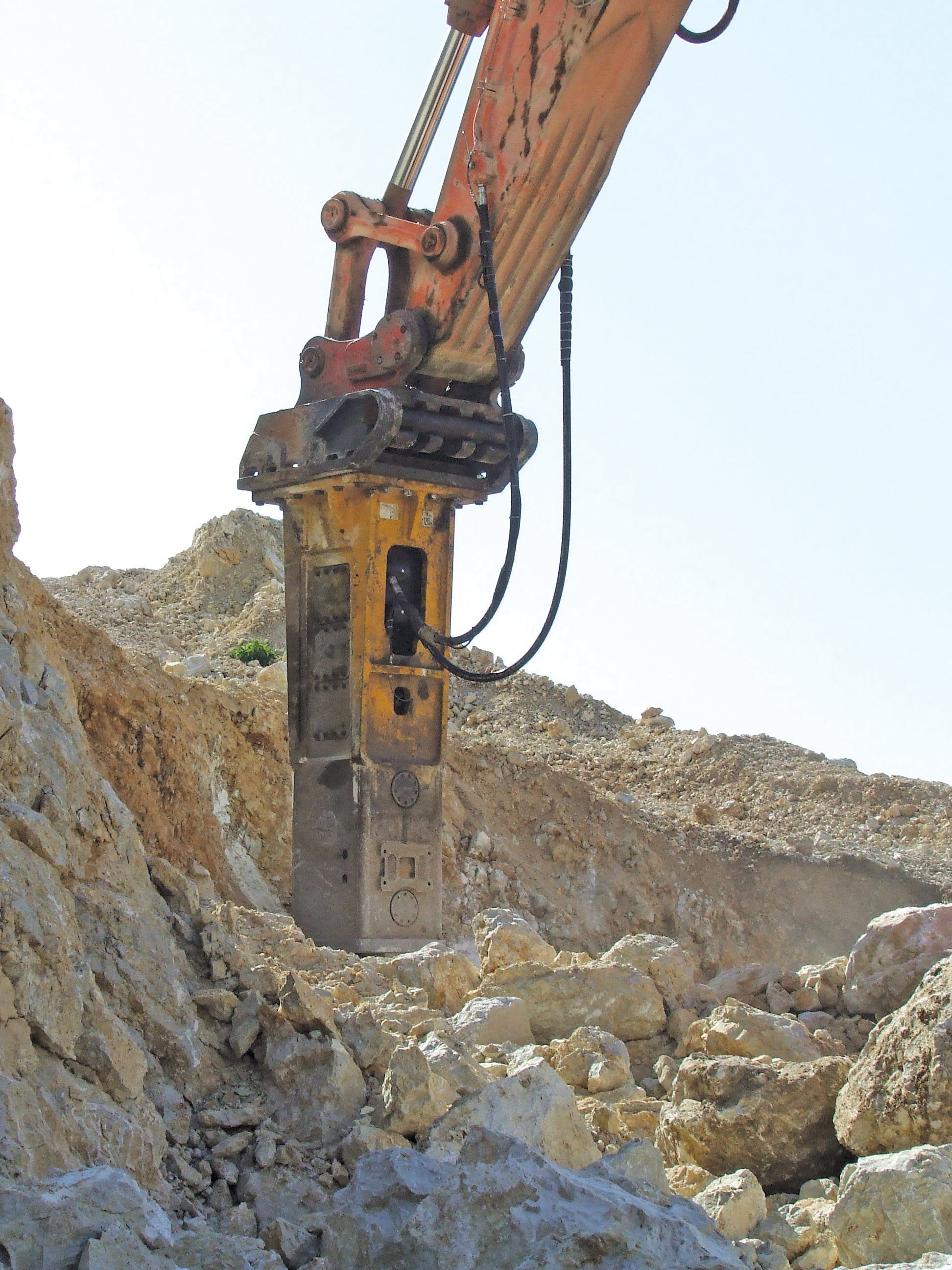 Indeco developed and built the world's biggest hydraulic breaker in 2008, the HP 18000 Indeco's HP 18000 hydraulic breaker