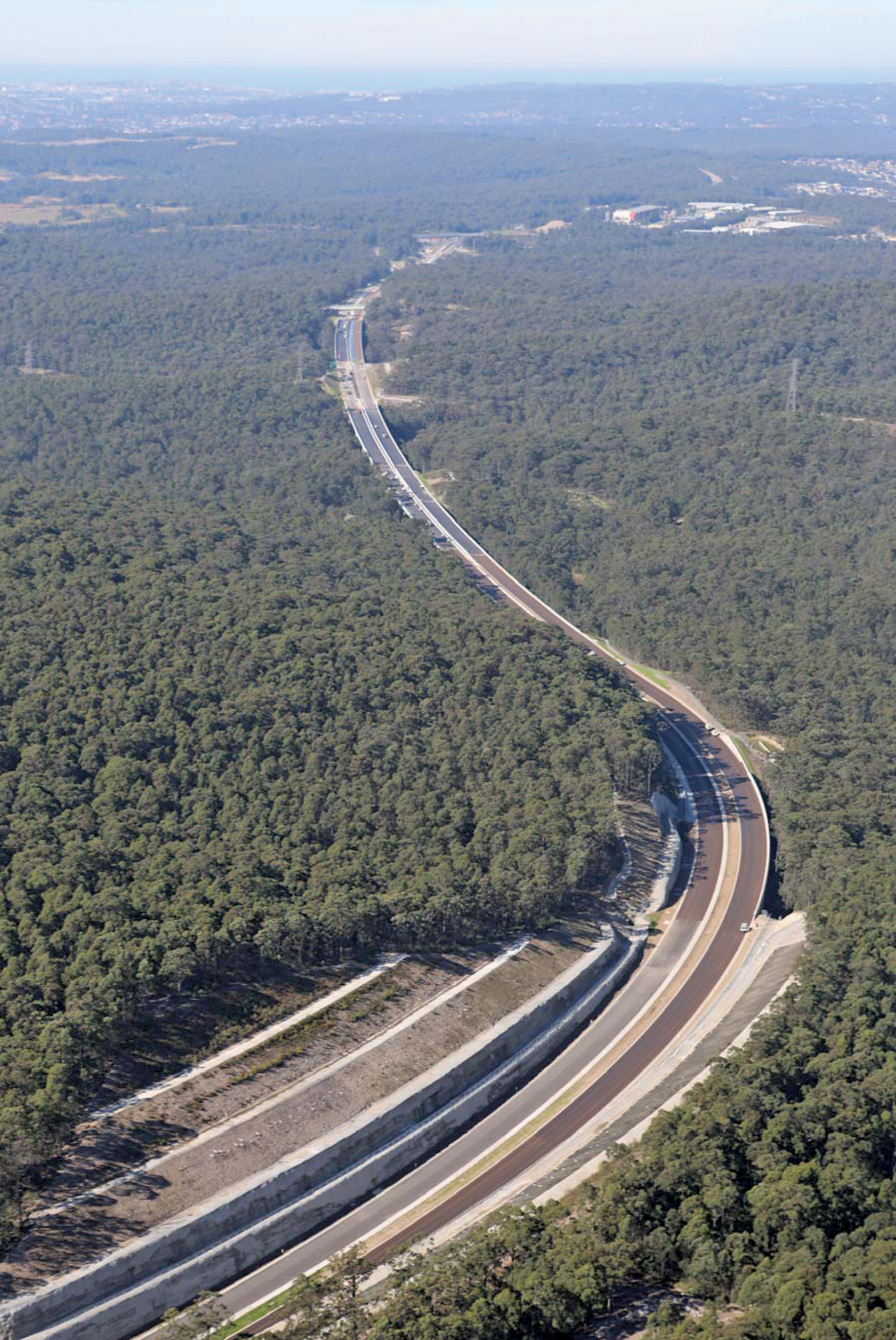 The Hunter Expressway project has been constructed through challenging terrain Aerials Hunter Expressway project