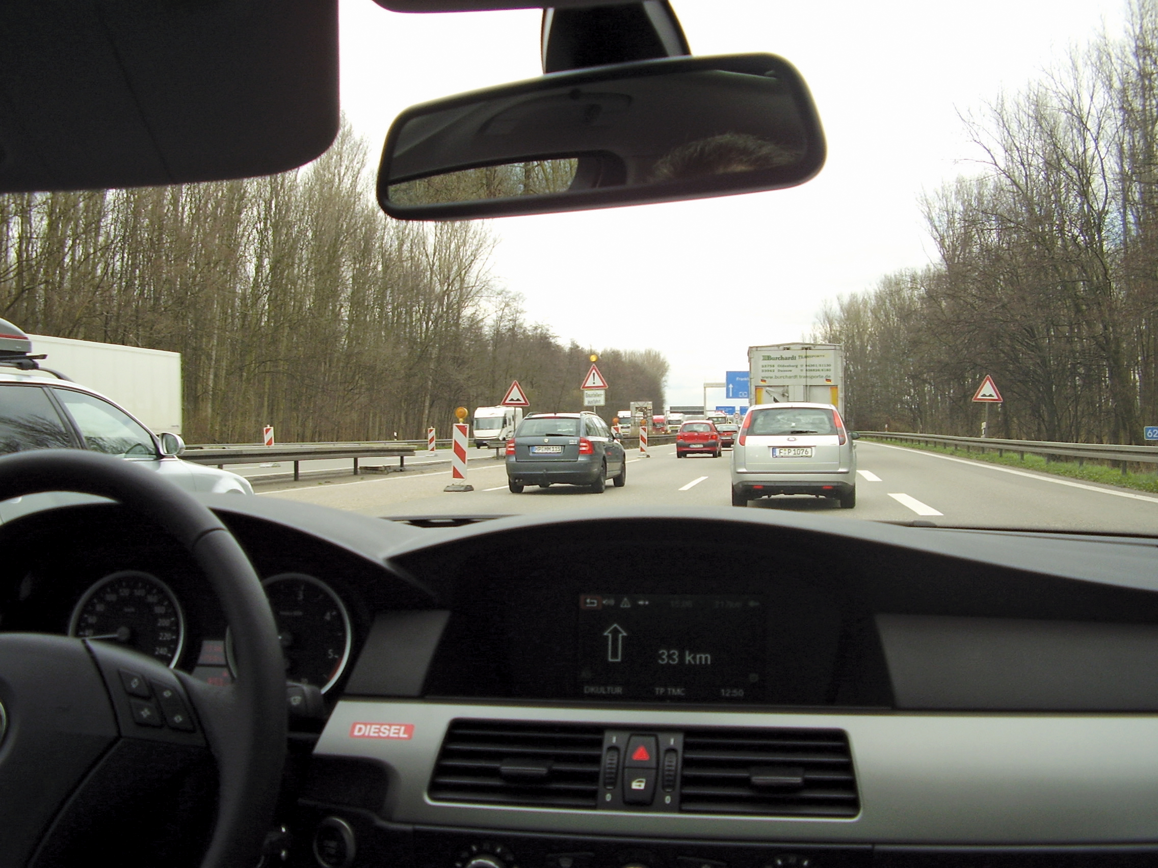 Work on the German autobahn network is part funded through truck tolls
Work on the German autobahn network