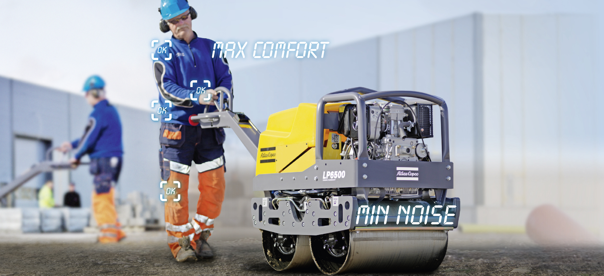 Atlas Copco’s LP6500 duplex roller is an example of the firm’s focus on ergonomic design Atlas Copco’s LP6500 duplex roller