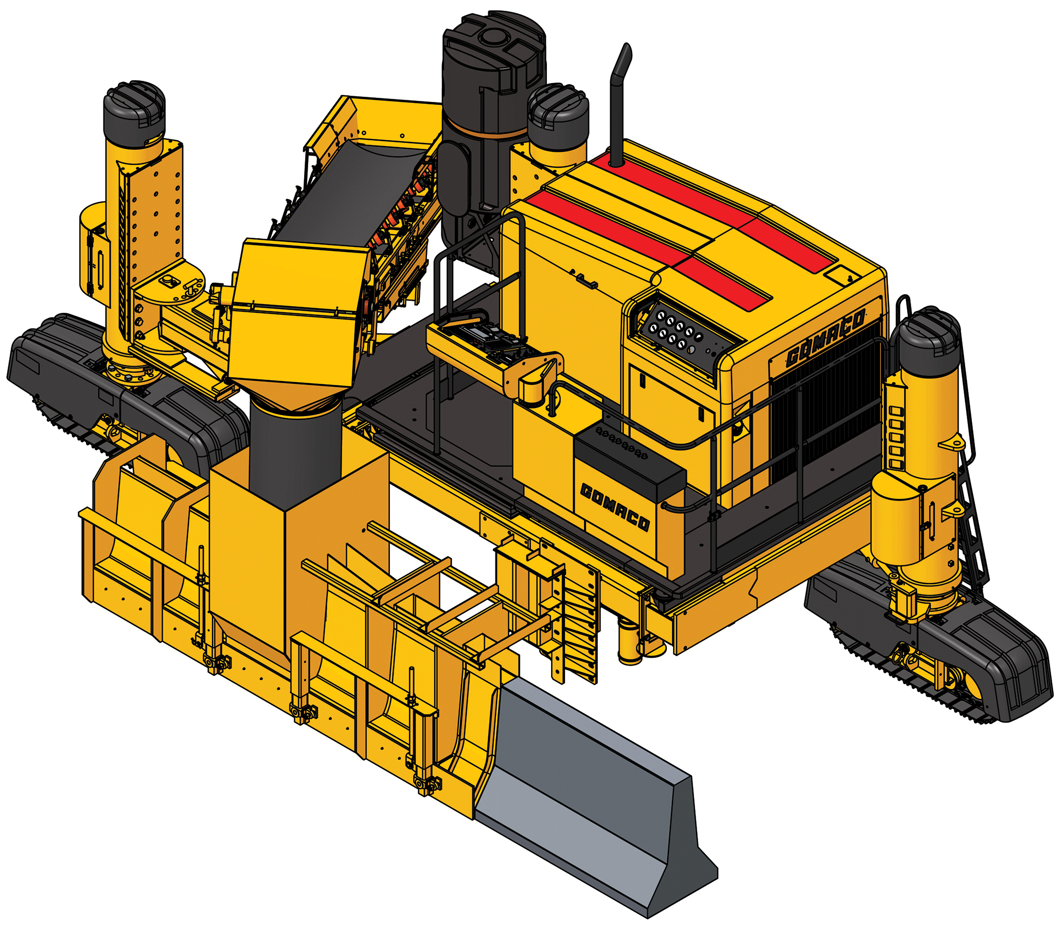 GOMACO says that its updated Commander III slipformer now offers increased performance GOMACO Commander III Slipformer