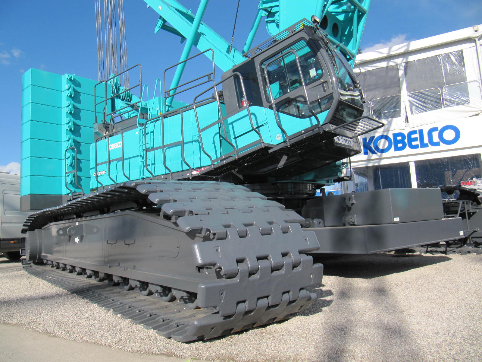 Kobelco says its latest cranes offer performance increases over earlier models Kobelco CKE2500G