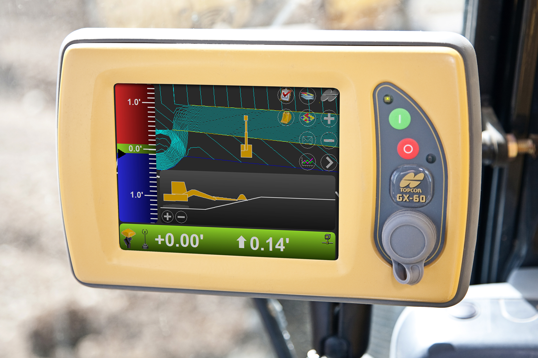 Topcon’s new X-63i 3D indicate system for excavators Topcon X63I 3D Indicate system for excavators