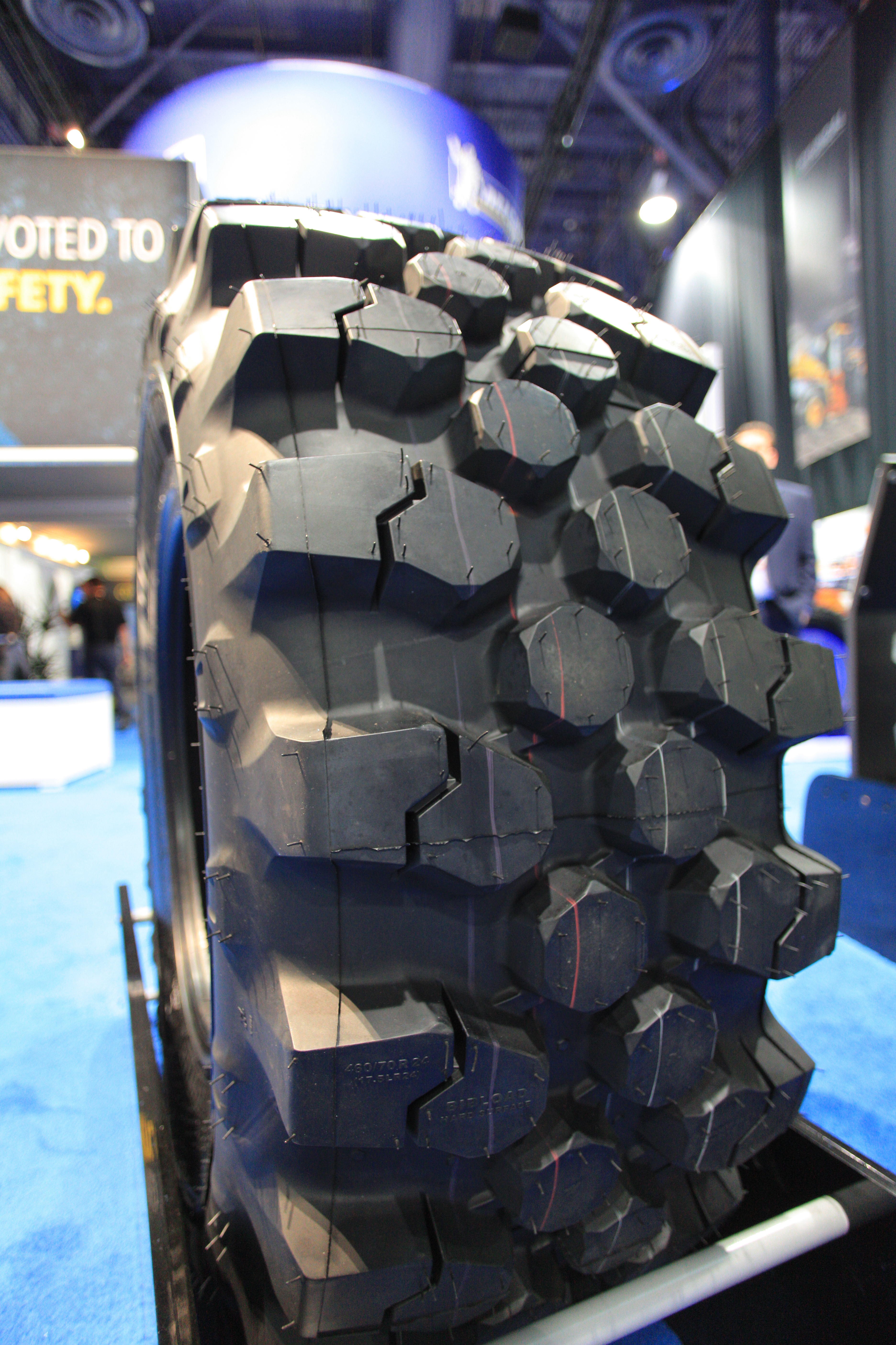 Bibload hard surface tyre delivers additional protection Michelin Bibload backhoe loader tyre