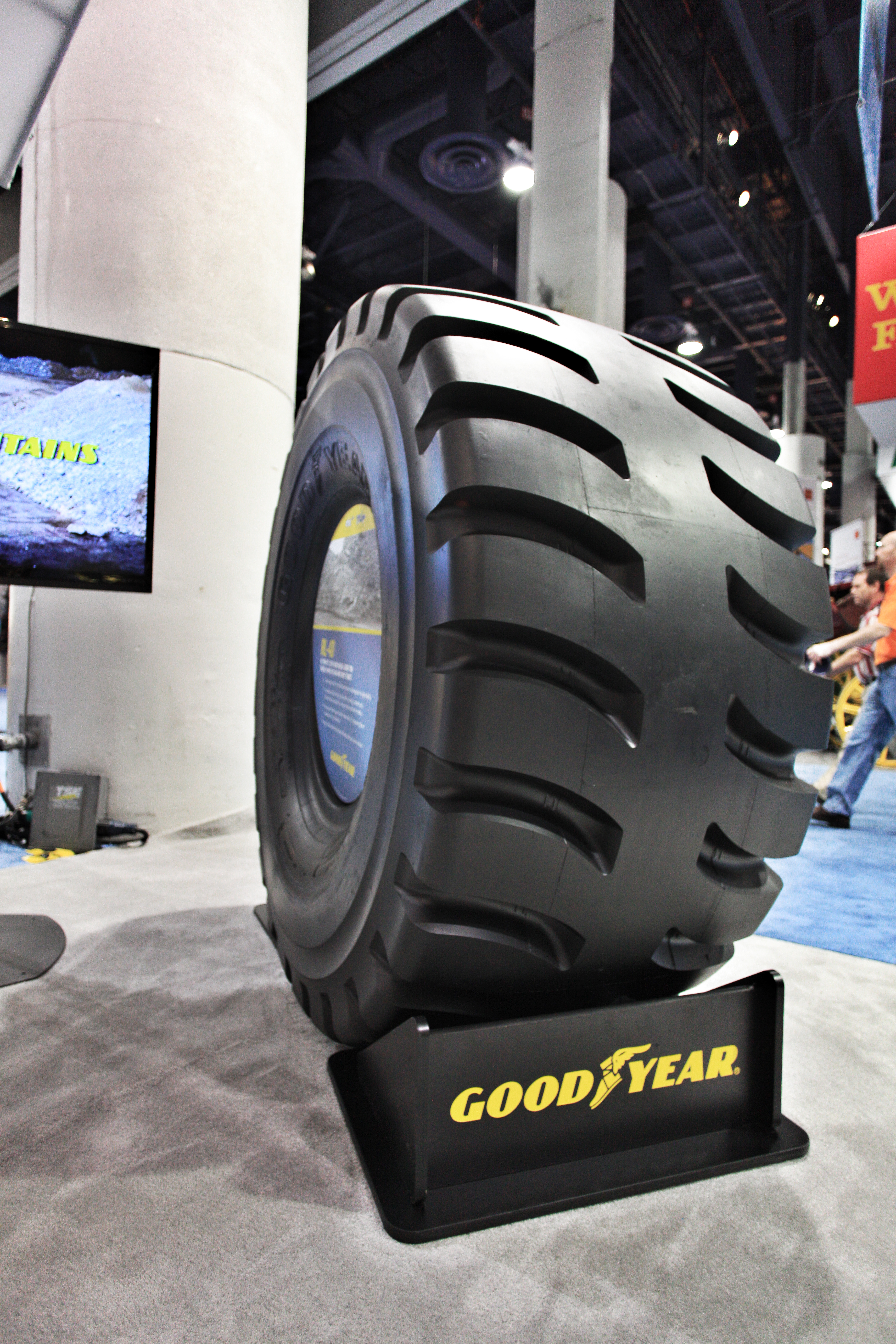 The RL-4D is a hybrid design for underground mining Goodyear tyre RL-4D
