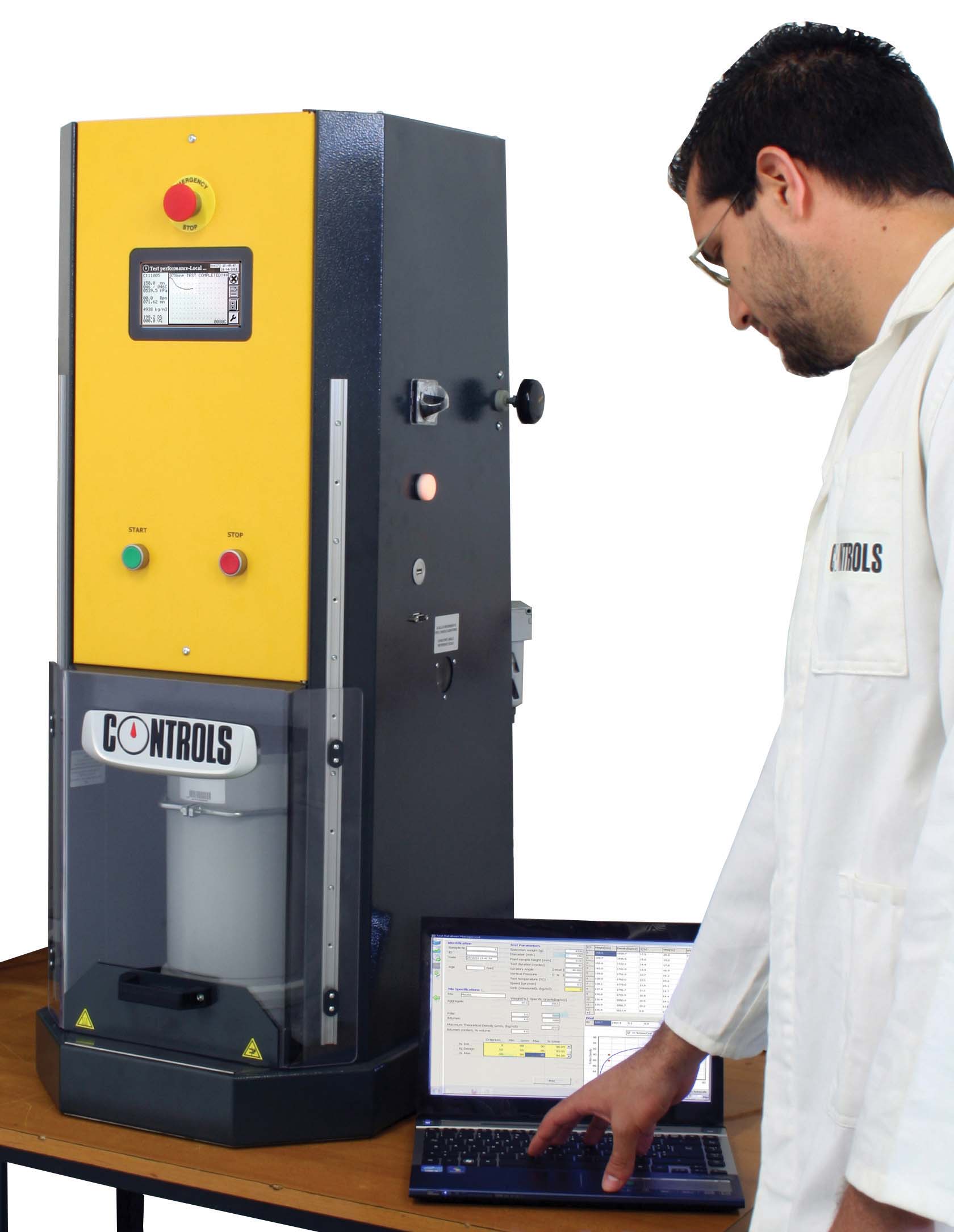 CONTROLS says that its Gyratory Compactor offers high accuracy in testing CONTROLS Gyratory Compactor