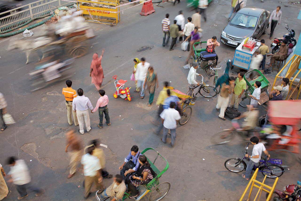 The mixed road use in emergent nations has its own safety implications Traffic road in Asia
