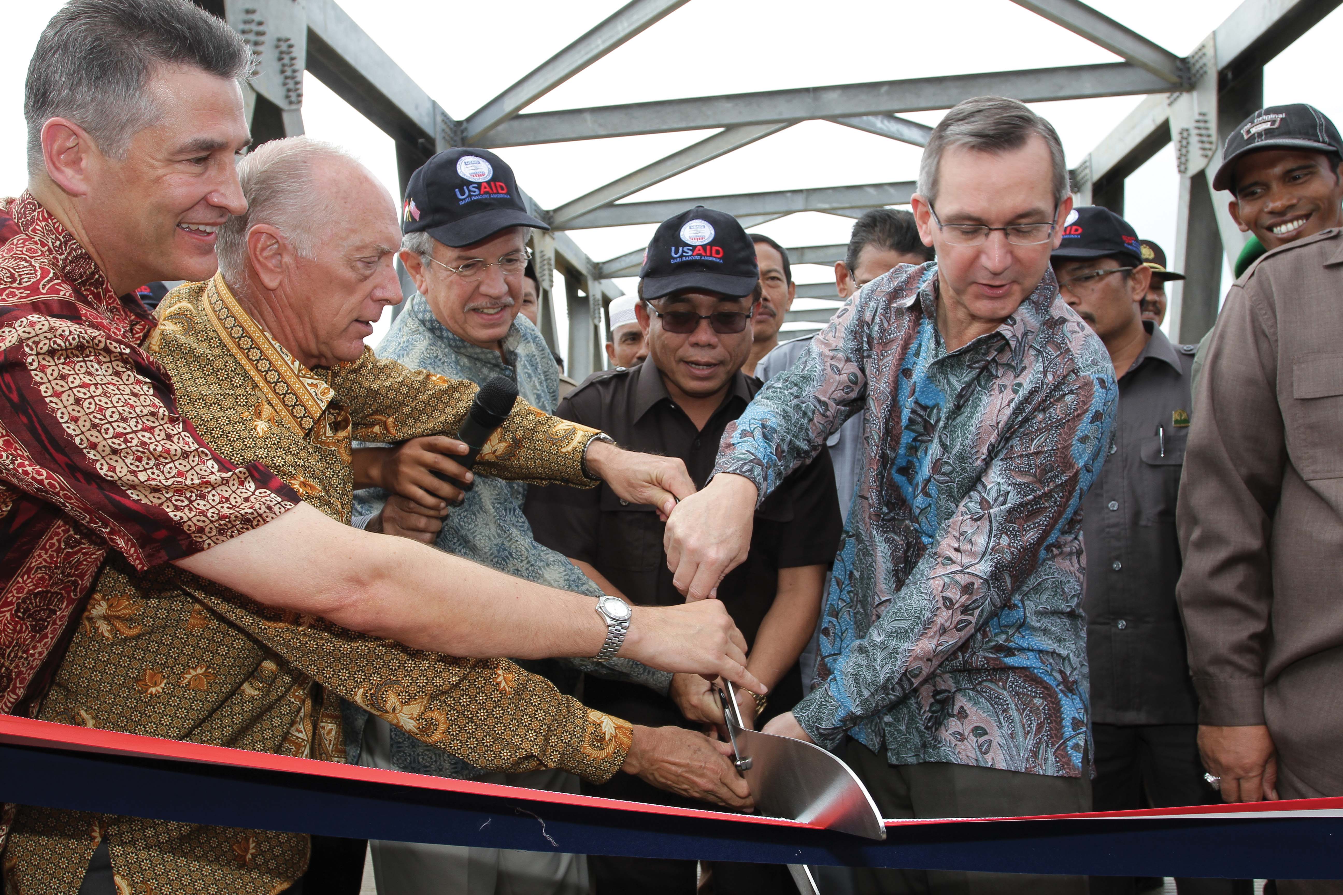 Aceh Road ribbon cutting ceremony Aceh Road ribbon cutting ceremony