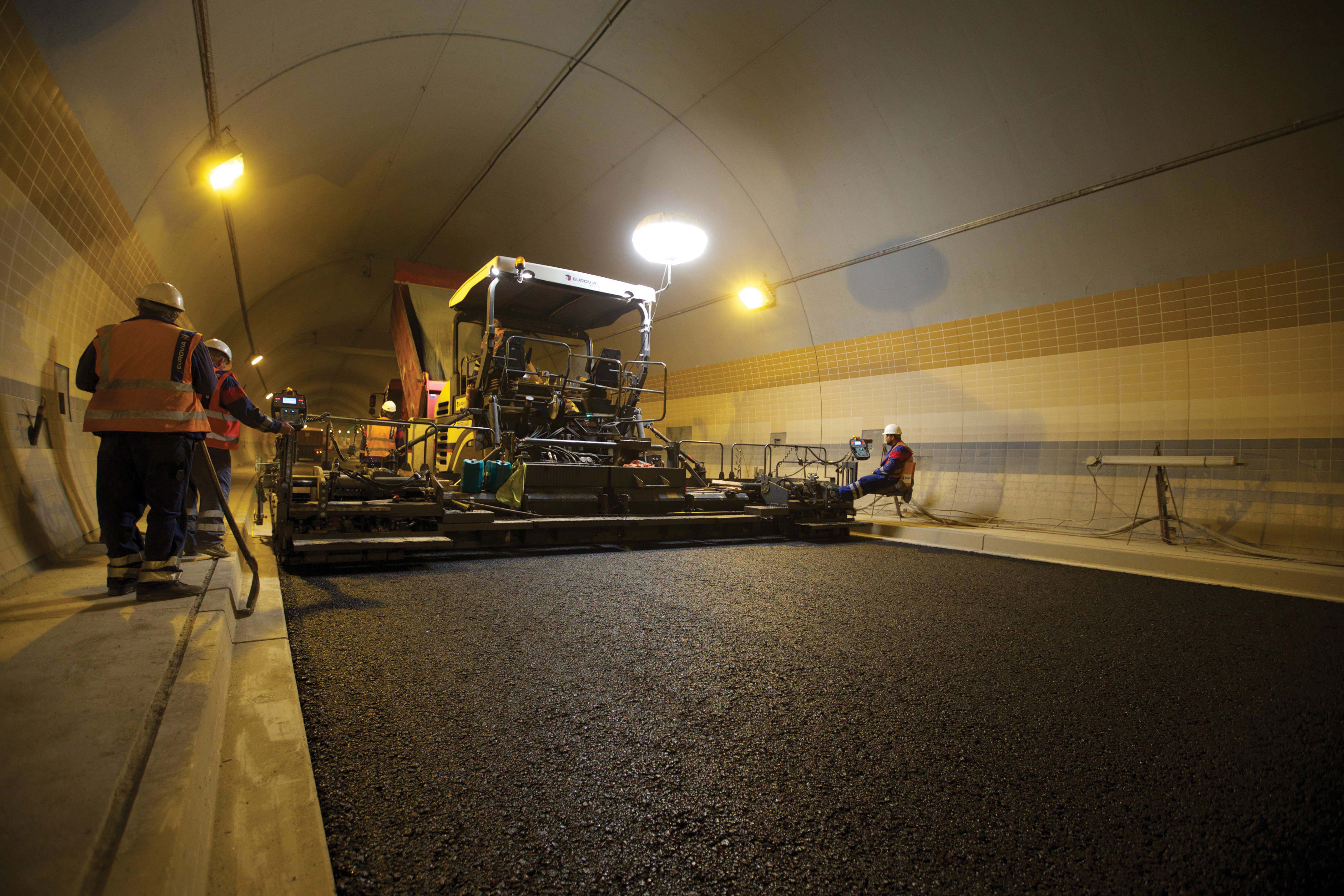 The Evotherm technology from MeadWestVaco is well-suited to use in paving tunnels as it features low emission levels Evotherm technology from MeadWestVaco