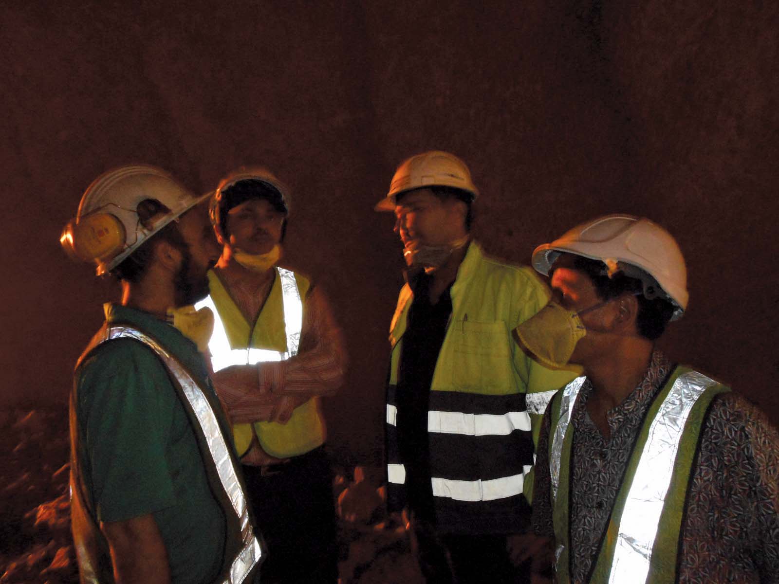 Members of the Chenani-Nashri twin-tube tunnel project team Members of the Chenani-Nashri twin-tube tunnel project team