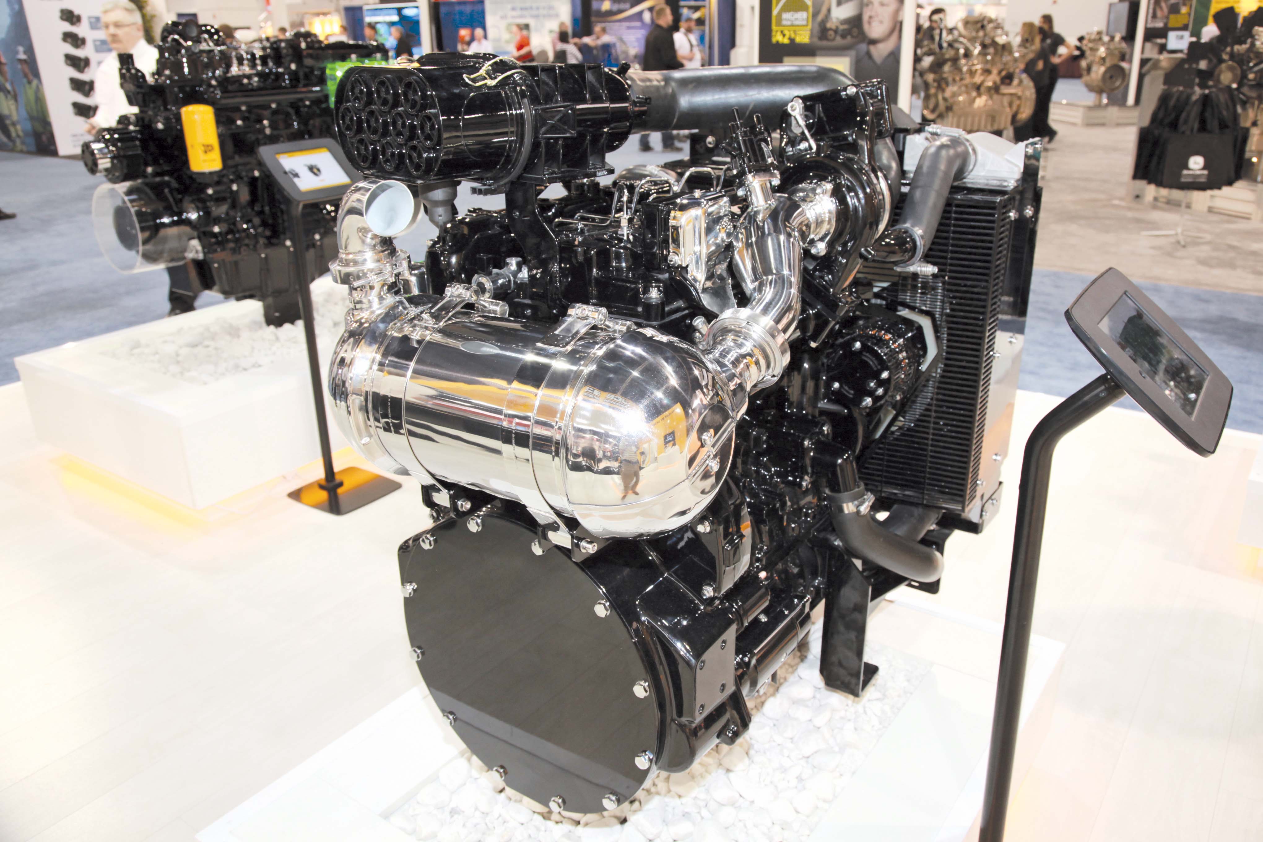The new JCB Ecomax engines come with a compact exhaust system JCB Ecomax engines