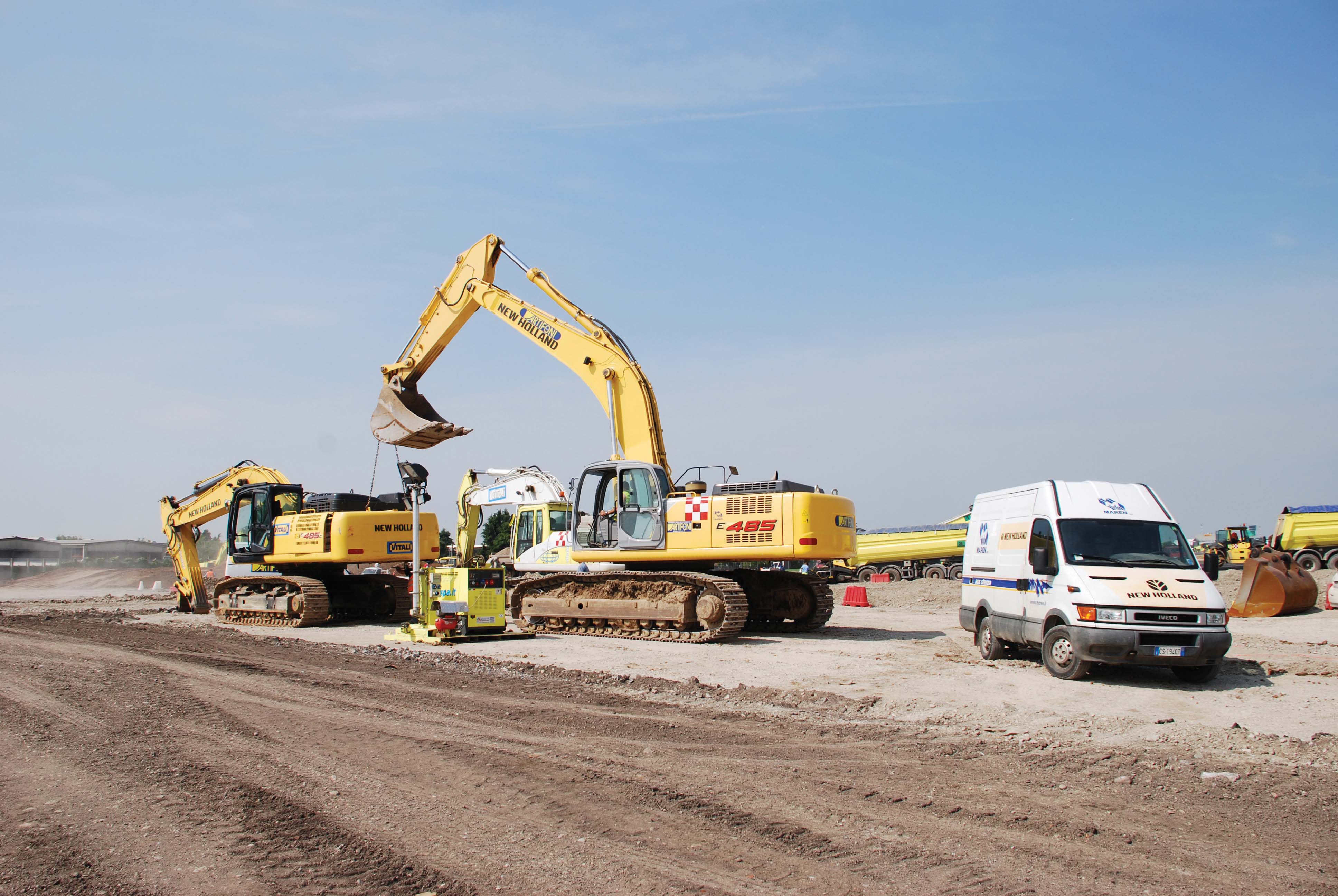 The New Holland units have been equipped with machine control technology to help maximise productivity New Holland machine control