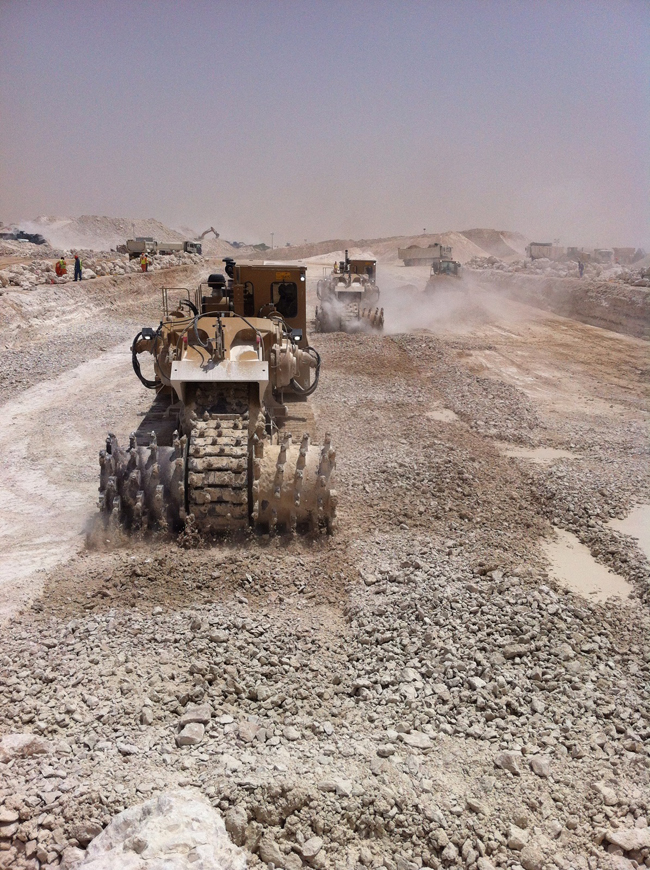 With mechanical excavation, rock cuttings are a more regular size and do not require secondary breaking