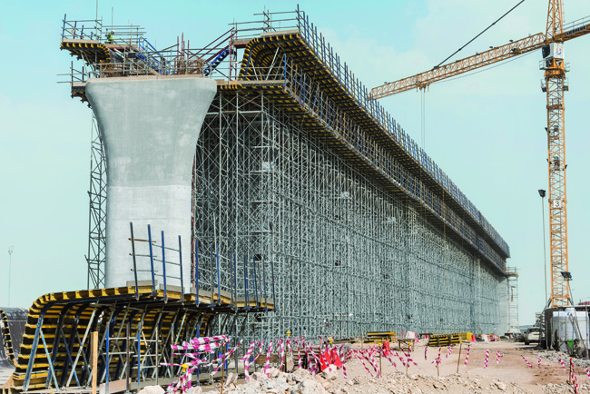 Doka was selected for the construction of the major bridges and viaducts (image copyright Doka)