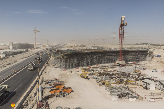 Large-area formwork Top 50 and Load-bearing tower formed Bridges 3A and 3B of Junction 3 (image copyright Doka)