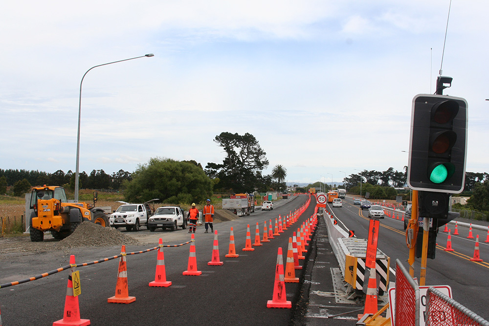 Traffic control measures did have to be used to ensure the safety of site personnel