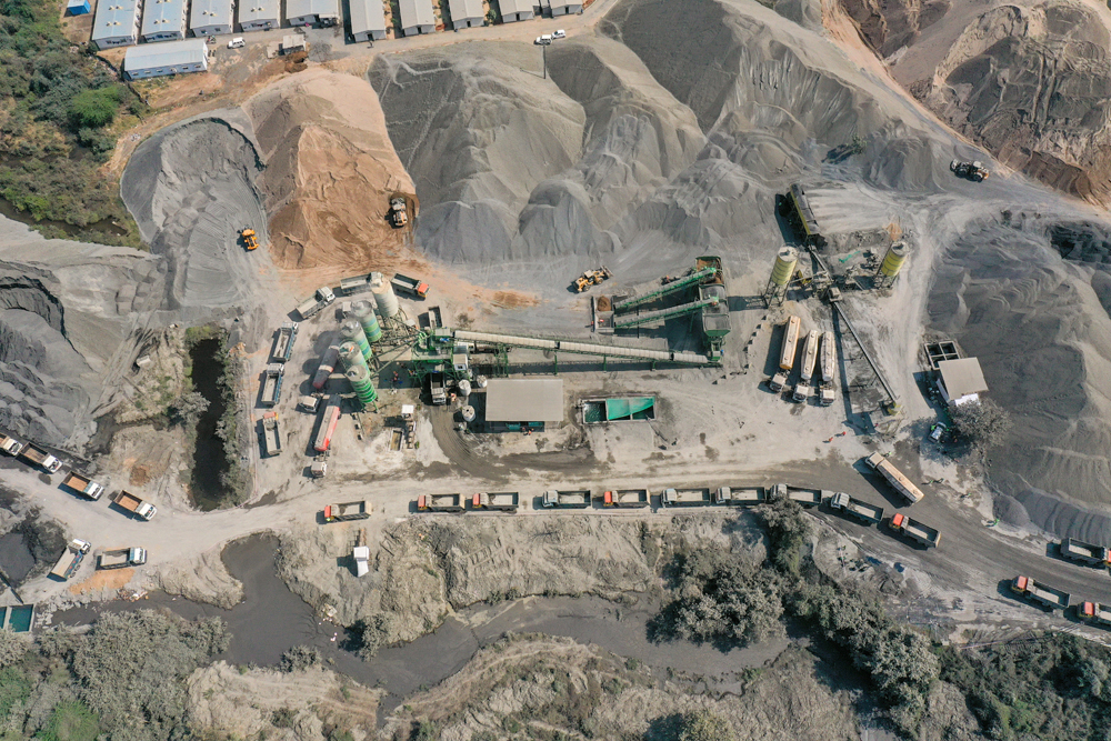 Efficient concrete production was crucial