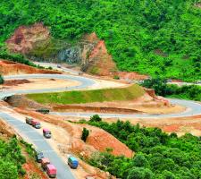 India Shilong bypass project Volvo CE Machine