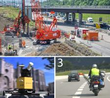 UK M1 motorway junction J19 site, Topcon’s mobile mapper