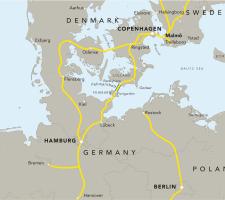 Fehmarnbelt link road network Ringsted Hamburg
