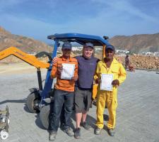 Certificates are awarded after a training 