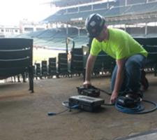 GPR used to evaluate concrete slab avatar