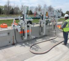 Minnich unit on top of a barrier