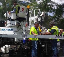 Roadtec machines were fitted with MOBA control tools 