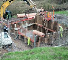 Lowering product pipe