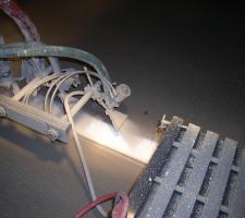 Road marking equipment in action 