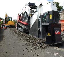 Takeuchi machine with Simex attachments