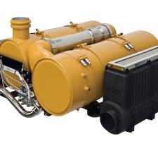 Caterpillar emission unit