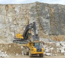 Volvo ADT being filled