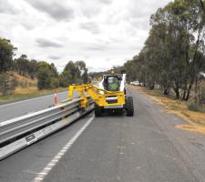 Vulcan barriers being installed