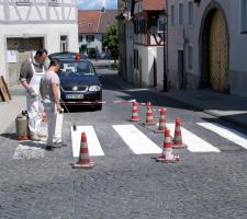 pedestrian lines laid with Viaxi 