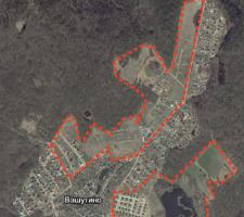 Skyview of villages near Khimki Forest