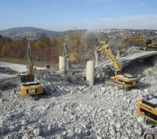 demolishing the bridge