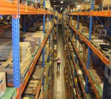 Komatsu Europe's warehouse
