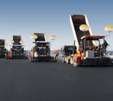 Vögele Pavers at work