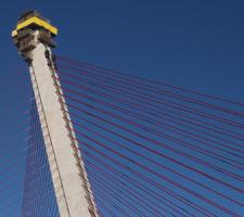 tower of the cable-stayed bridge 