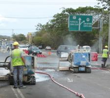 Auquajet System's Aqua Cutter at work