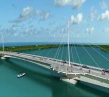 Brazilian bridge to the beach 