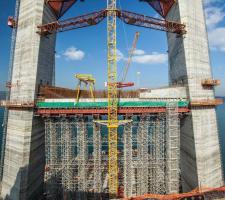 Sliding formwork and climbing form used on Bosphorus 